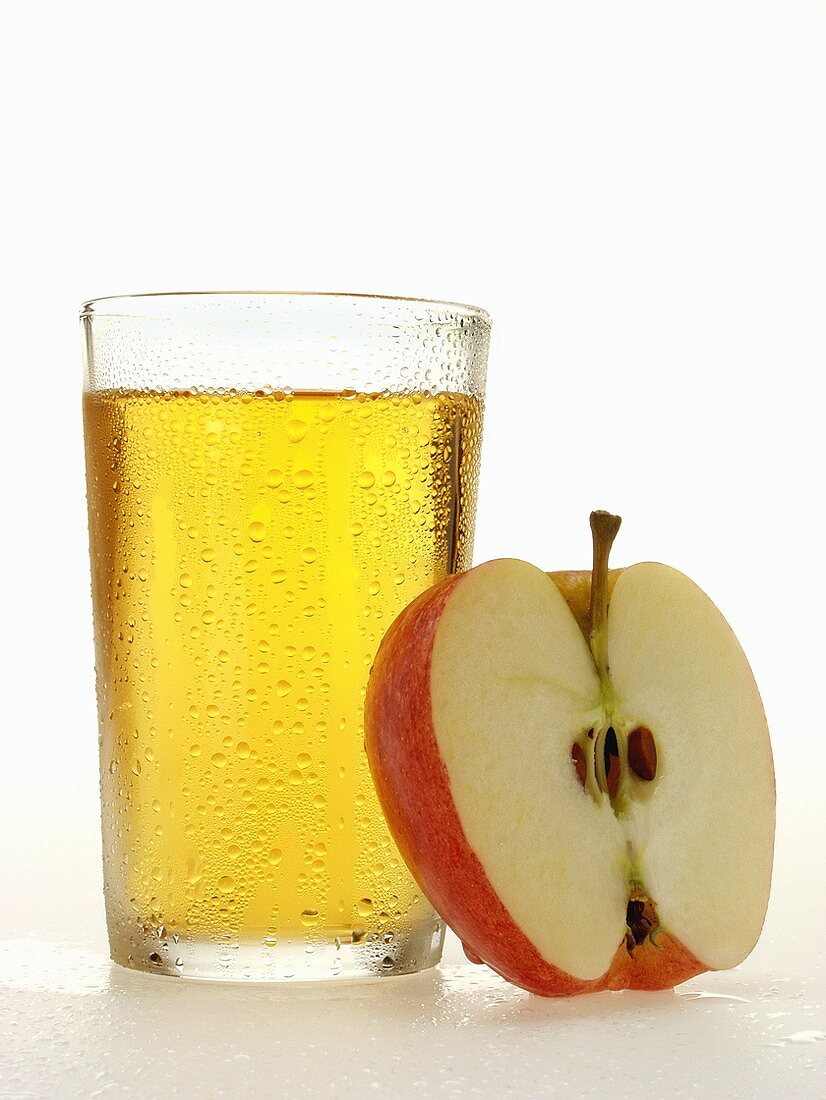 Glass of apple juice